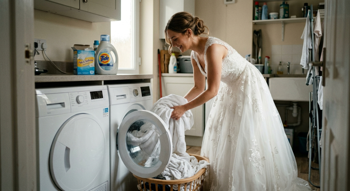 Bride Doing Laundry 1200X600